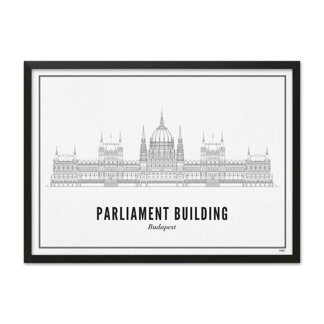 Poster von Budapest - Parlamentsgebäude | WIJCK.